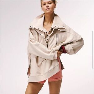 Free people movement venture pull over cream XS
